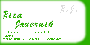 rita jauernik business card